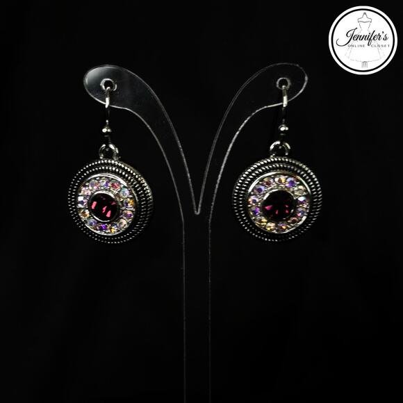 Lia Sophia "Pretty Please" Colorama Silver Cut Crystal Earring & Necklace Set - Picture 9 of 14